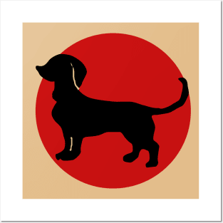 Dachshund Dog Silhouette Posters and Art